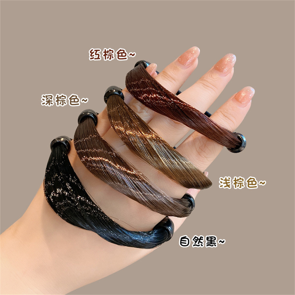 Elegante unsichtbare Perücke Haarseil für Frauen Mädchen einfache elastische Pferdeschwanz Haarband Scrunchies Periwig Haarschmuck Kopfbedeckung