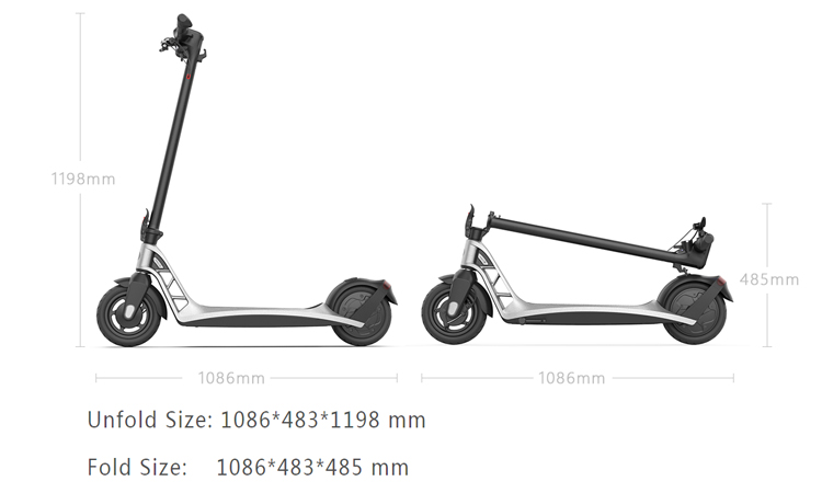 H10 HO 2022 Ville Mode Escooter Pliable Usine Mobilité Scooter Électrique Adultes Escooter 300w