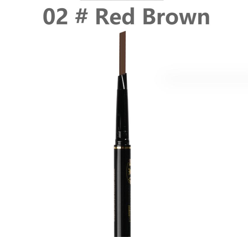 Ögonbrynspennor dubbelhuvud Automatisk rotationstriangel Eyebrow Pencil Natural Fiber Eyebrow Holding Makeup, Healthy Beauty Waterproof