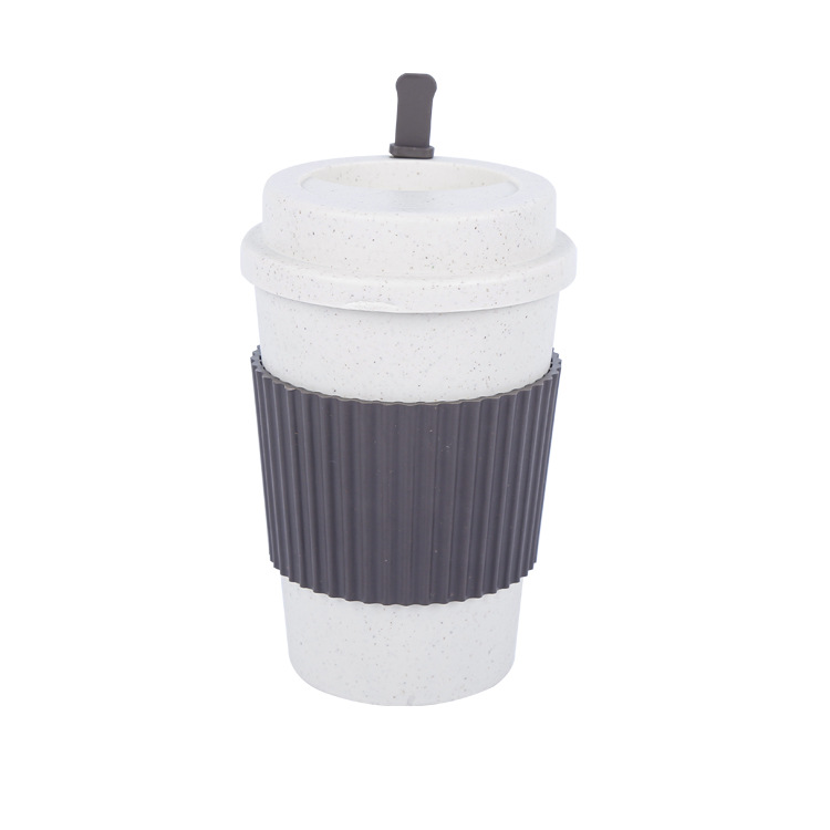 Wheat straw portable coffee cup leak-proof and scalder-proof milk cup Insulated accompanying water cup for student outdoor office