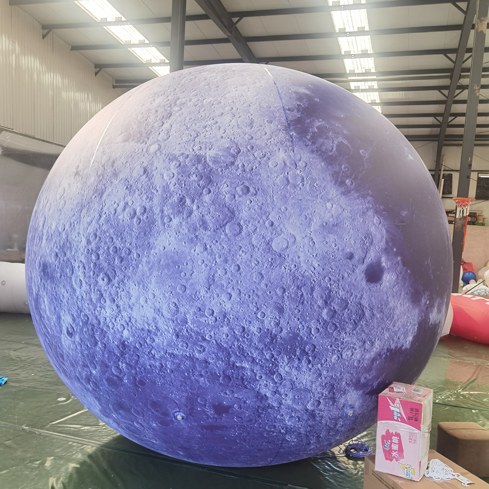 Bola de lua inflável gigante com luzes led, balão de lua oxford para eventos, festa, show, decoração de palco, publicidade, pendurado com soprador, frete grátis