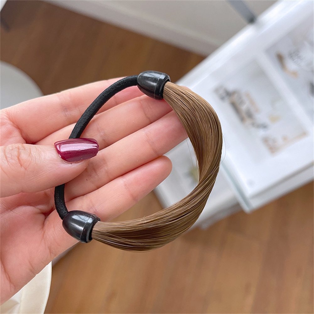 Elegante parrucca invisibile corda capelli le donne ragazze semplice elastico coda di cavallo fascia capelli Scrunchies periwig accessori capelli copricapo