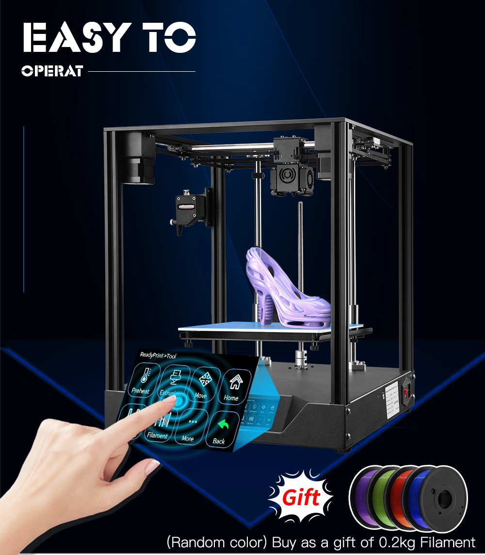 3d Cad Twotrees 3D Printer SP-3 Corexy DIY Printing Impresora 3d with Full Color Screen Power Resume Printing PEI