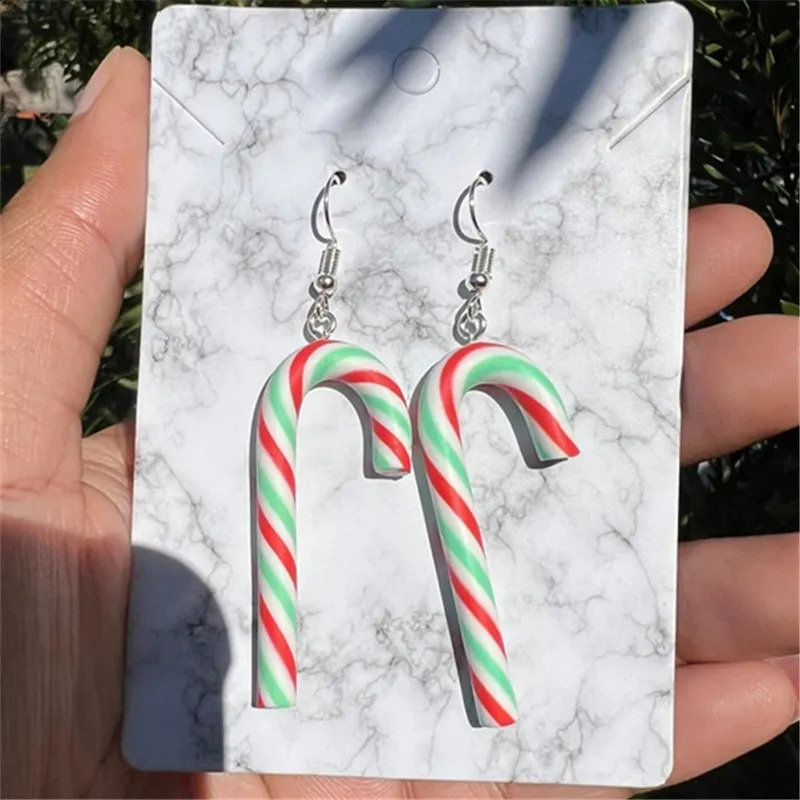 Stud Cute Candy Cane Earrings Christmas Earrings Christmas Gifts Holiday Jewelry Novelty Earrings Suitable for Women Gifts To Her 231102