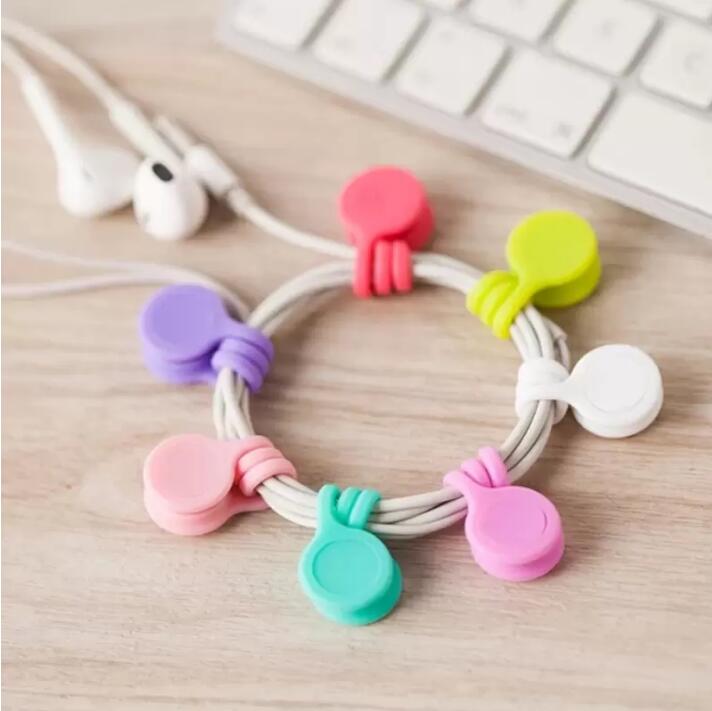 Fascette fermacavi magnetiche bomboniere in silicone Clip portacavi in silicone Avvolgicavo Forte tenuta cavi Organizzatore l'home office