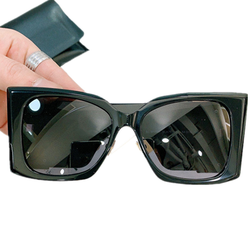 2023 Big Square Square Cateye Sunglasses for Women UV400 Dark Adumbrals الحلي 53-19-145 أزياء الإناث نظارات شاطئ حديثة