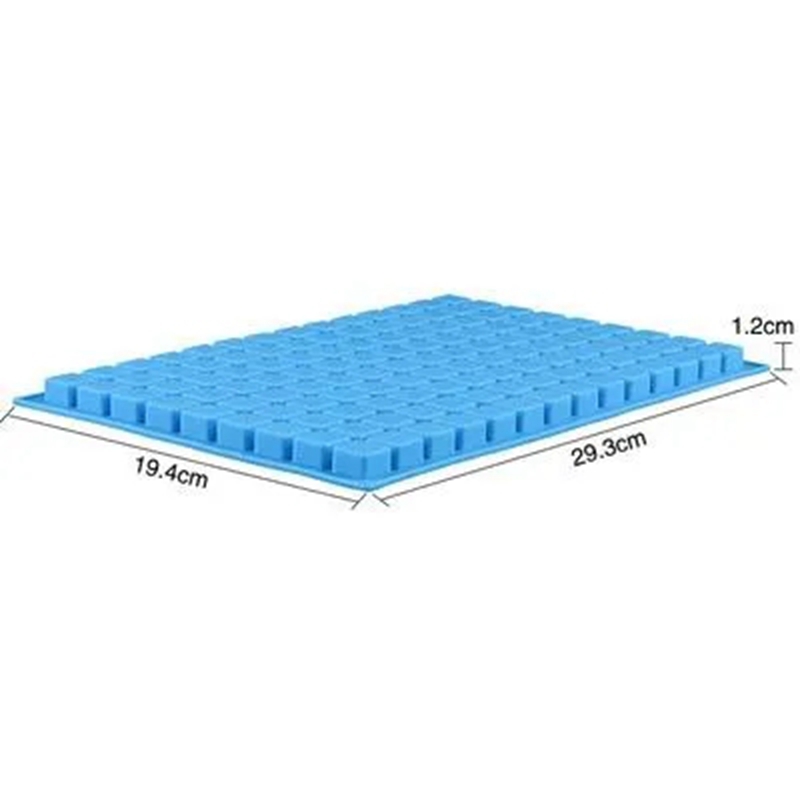 Summer Silicone Ice Forms 126 Gitter Portable Square Chocolate Candy Jelly Mold Kök bakmatning DHL -fartyg
