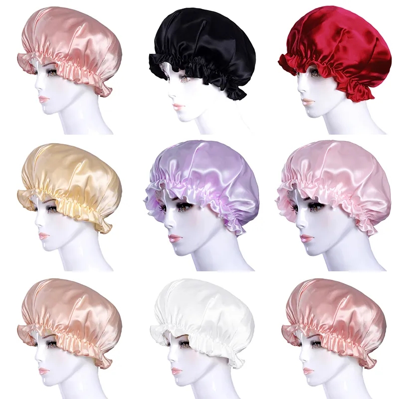 20 styles Momme Silk Night Cap Hair Bonnet Sleeping Silk Sleep Hat for Women Hair Care