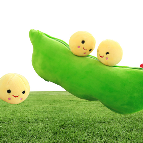 25cm Cute Kids Baby Plush Toy Pea Stuffed Plant Doll Kawaii For Boys Girls Gift High Quality Peashaped Pillow Toy 1382131063295