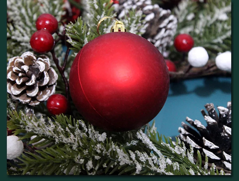 Juldekorationer boll 36 cm uppsättning av 100 PVC Boxed Bright Matte Powder Hollow Tree Color 231102