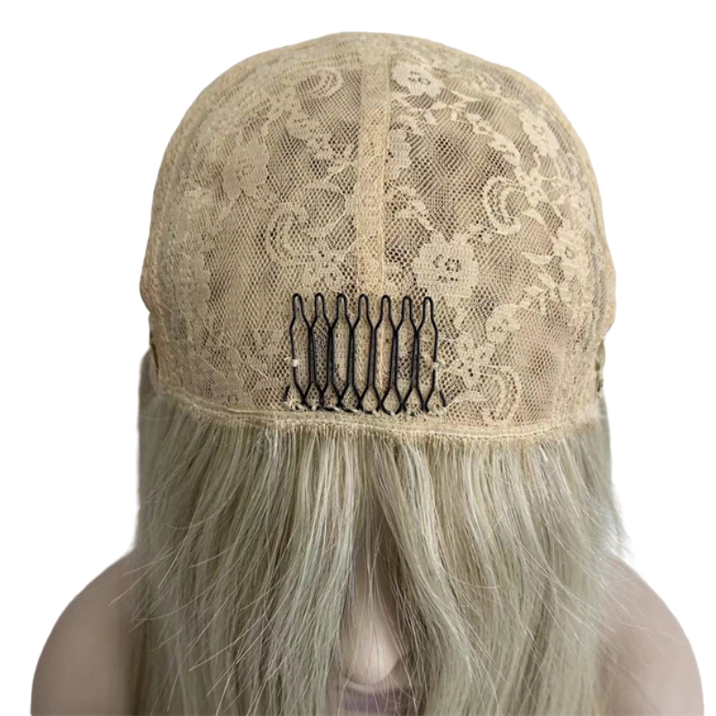 Beste Kwaliteit Joodse Pruiken Lace Top Europees Haar 24 Inch Blonde Kleur Zijdeachtige Rechte 4x4 Joodse Pruiken menselijk Haar Voor Vrouwen