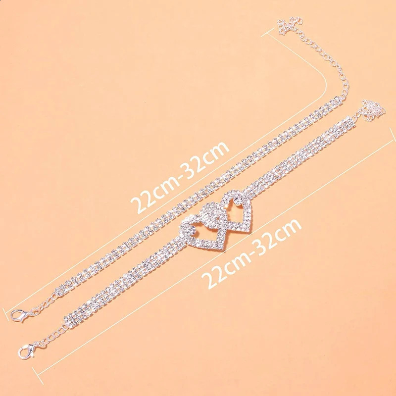 Anklets Fashion Chain For Women Luxury Shining Ankle Bracelet On Leg Female Wedding Party Jewelry Foot Accessories 231102