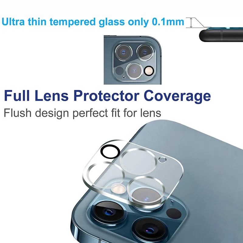 9H Camera lens tempered glass for iPhone 15 14 13 pro max 12 mini 11 pro max Back Camera film Screen protector full cover 3D