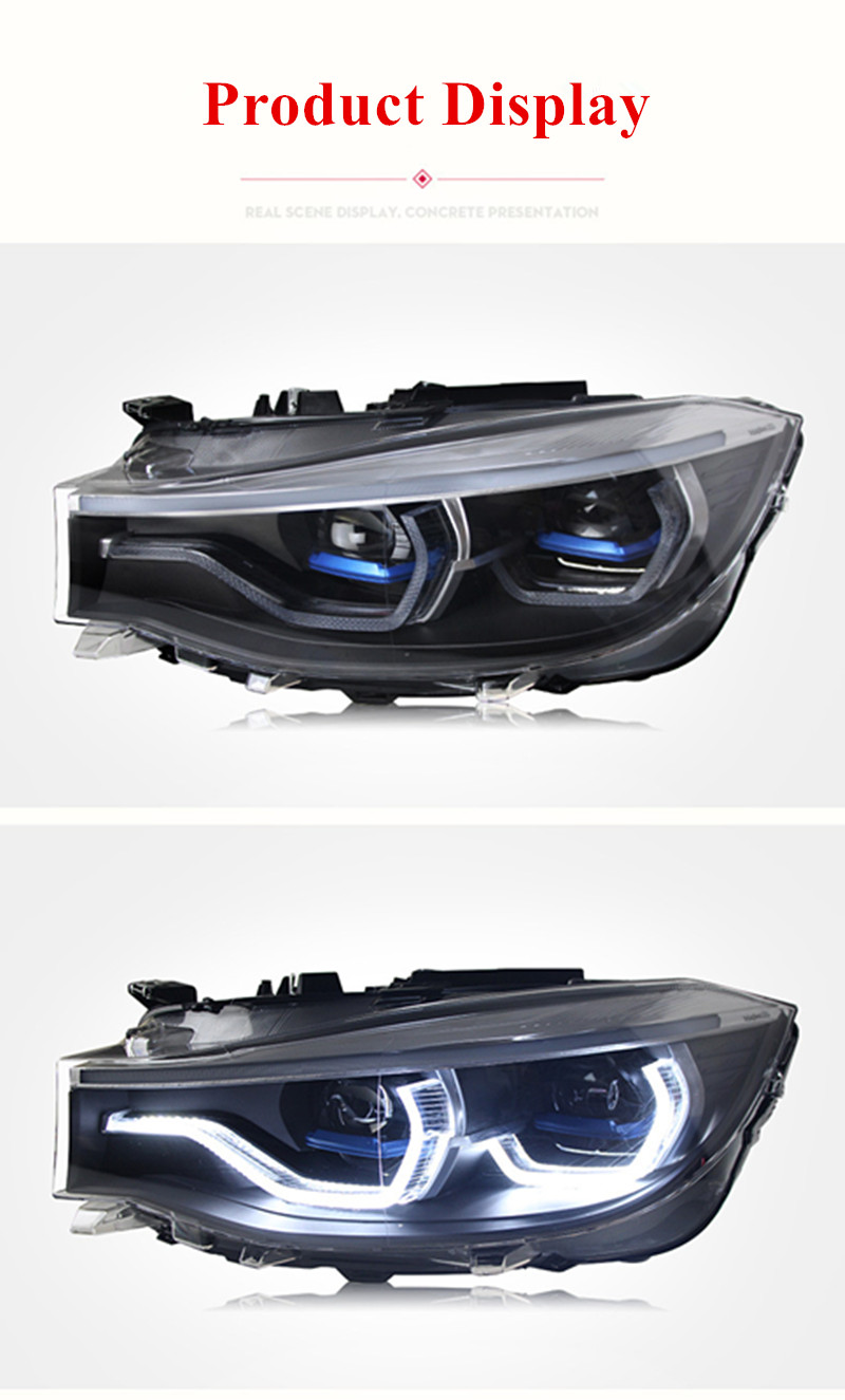 Faro diurno a LED auto BMW Serie 3 GT 2013-2019 Gruppo faro abbagliante