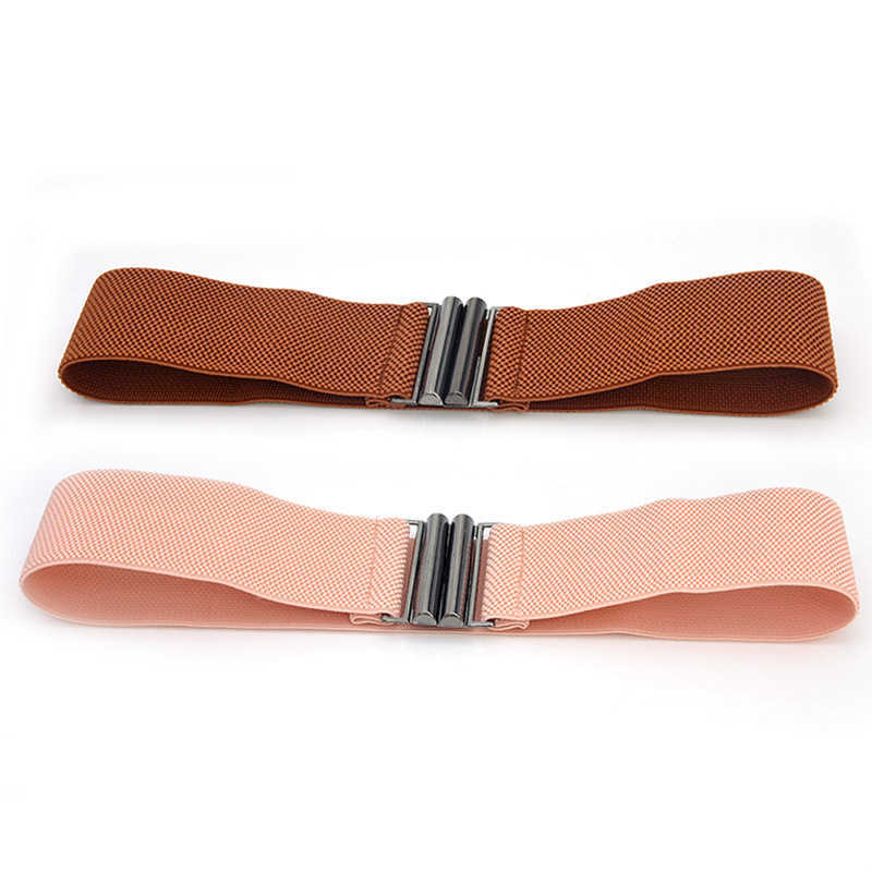 Ceintures large ceinture élastique couleur unie Corset ceinture boucle en métal dame mode Cummerbands Stretch Cinch ceinture femmes taille ceinture Z0404