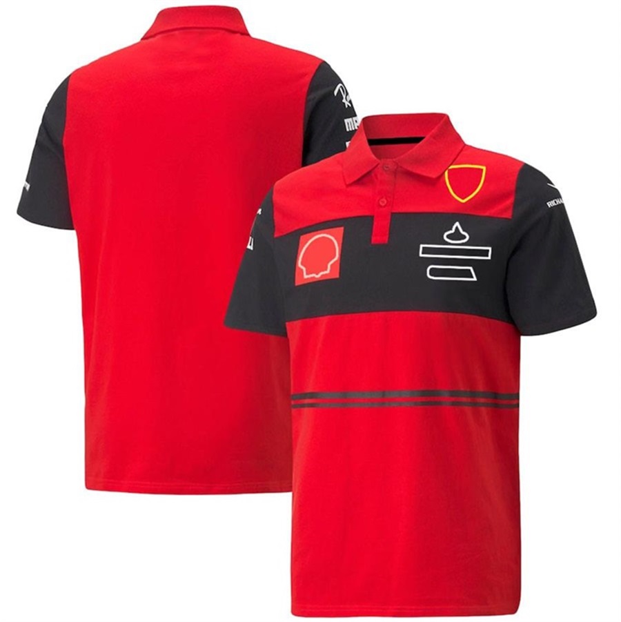 2022-2023 Formula 1 Red Team T-shirt F1 Racing Men's T-shirt Fans Casual Brand Polo Shirts Summer Car Jersey Shirts Custom