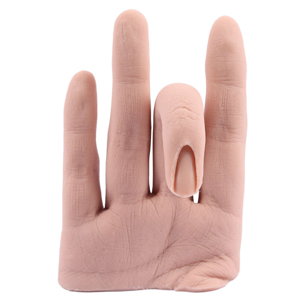 Catsuit-kostuums Vier vingers Vingerhandmodel 3D Volwassene voor Nail Art Oefeningen Sieraden Display Hoge simulatie Dikke nagelriem