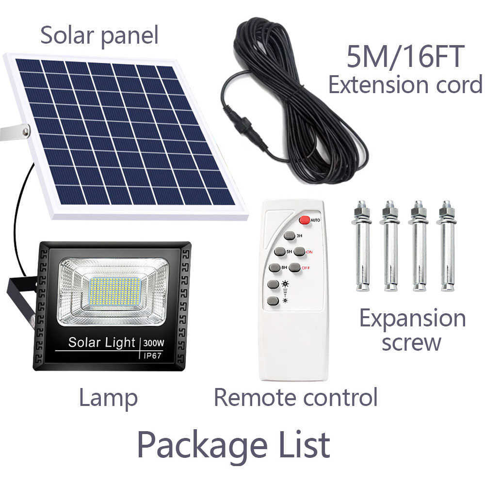 Nieuwheid verlichting buiten zonne -ledlichten Solar Streetlights voor buitentuin licht foco exterieur verlichting straat wandlamp met afstandsbediening P230403