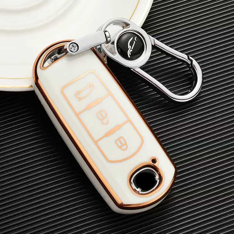 New Plating TPU Car Remote Key Case Cover Protective Holder Shell For Mazda 2 3 5 6 Demio CX-3 CX-4 CX-5 CX-7 CX-9 MX-5 Atenza Axela