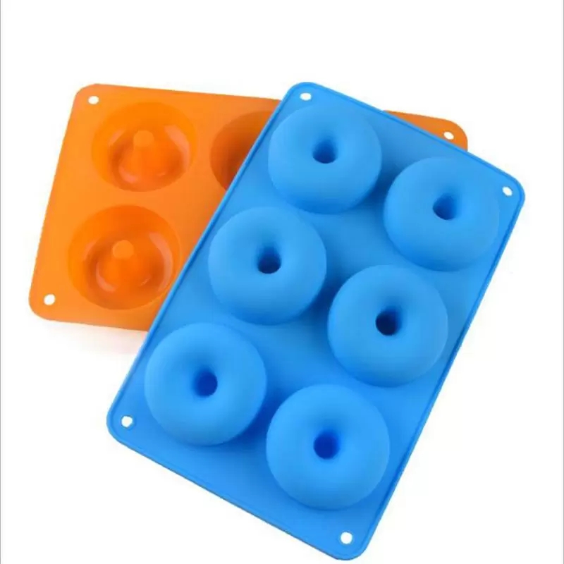 Cake Tools Silicone Donut Pan 6-Cavity Donuts Baking Forms Non-Stick Cake Biscuit Bagels Mögel Tray Pastry