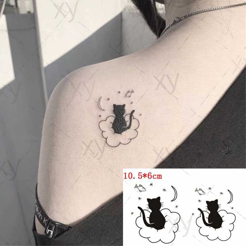 Tijdelijke tatoeages Nieuwe waterdichte tijdelijke Tattoo Sticker Body Make -up Flame Finger Tattoos Smiley Black Square Rose Flower Art Flash Fake Z0403