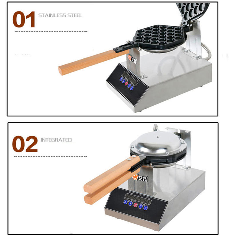 Ny 6 -generationens matbearbetningsutrustning Bubble Electric Chinese Hong Kong Eggettes Puff Waffle Iron Maker Machine Bubble Egg Oven 220V/110V