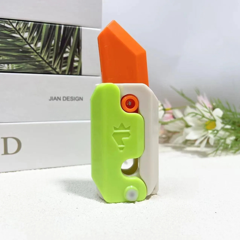 Printing Gravity Cub Jumping Small Radish Knife Mini Model Student Prize Pendant Decompression Toy Hot Sale Christmas gift