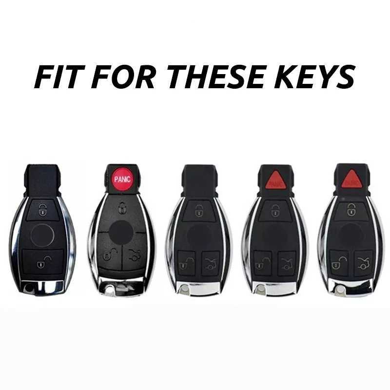 New Zinc Alloy Car Key Cover Case Shell Fob for Mercedes Benz CLA GLC GLA GLK A B C S Class W203 W210 W211 W204 W176 AMG SLK Key Bag