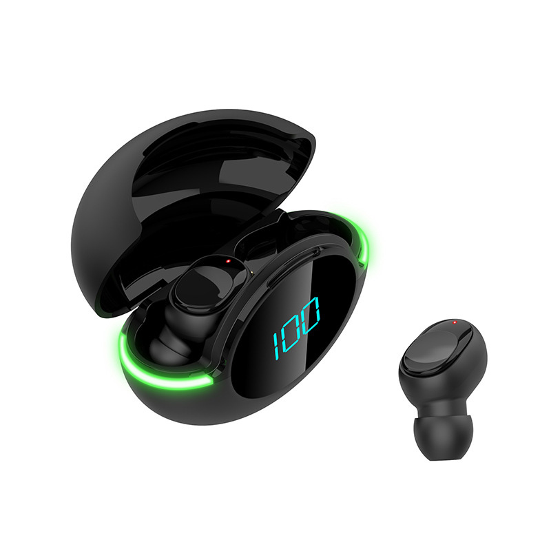 Y80 Wireless Charging Bluetooth Headphones Earphones Earbuds In-Ear 3D Stereo Sound Game Digital Display Earphone