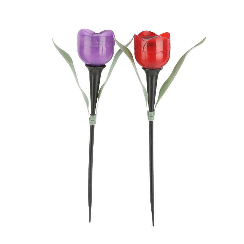 Iluminação de novidades LED SOLAR LED LUZ LUZ LUZ ABORTERAÇÃO À prova d'água Lâmpada de tulipa de flor solar para jardim de jardim de jardim de jardim de jardim da lâmpada noturna P230403