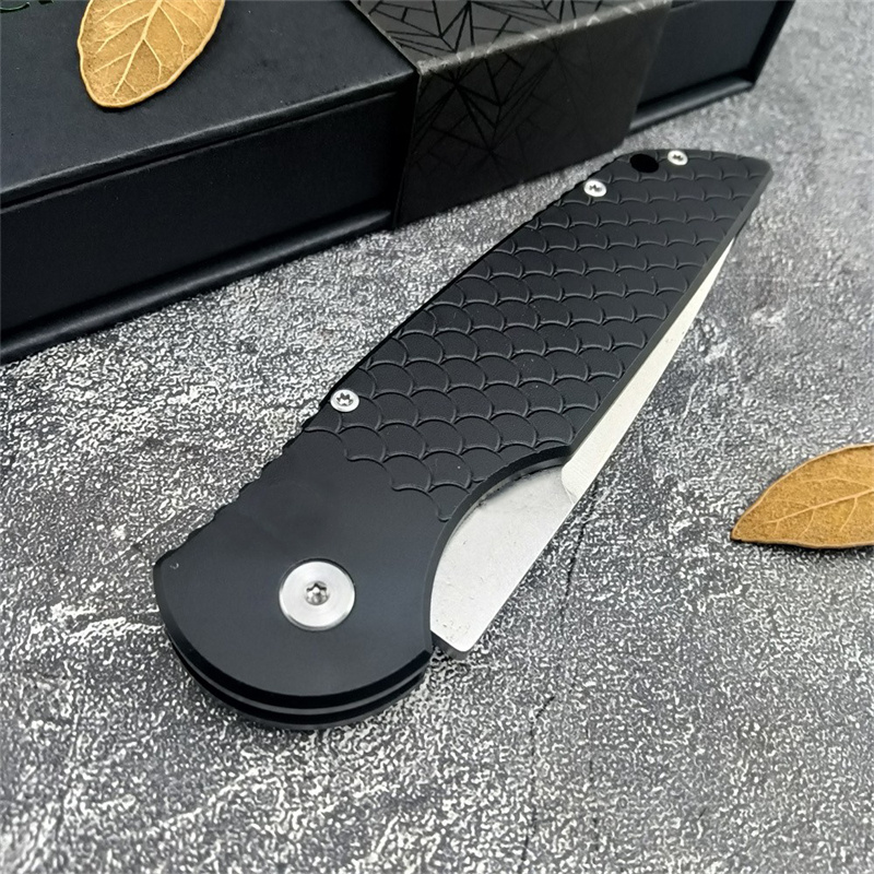 Protech Tactical Response TR-3 X1 AUTO Карманный нож 3,5 дюйма D2 Stonewash Blade Черная рыбья чешуя EDC Открытые охотничьи автоматические складные ножи