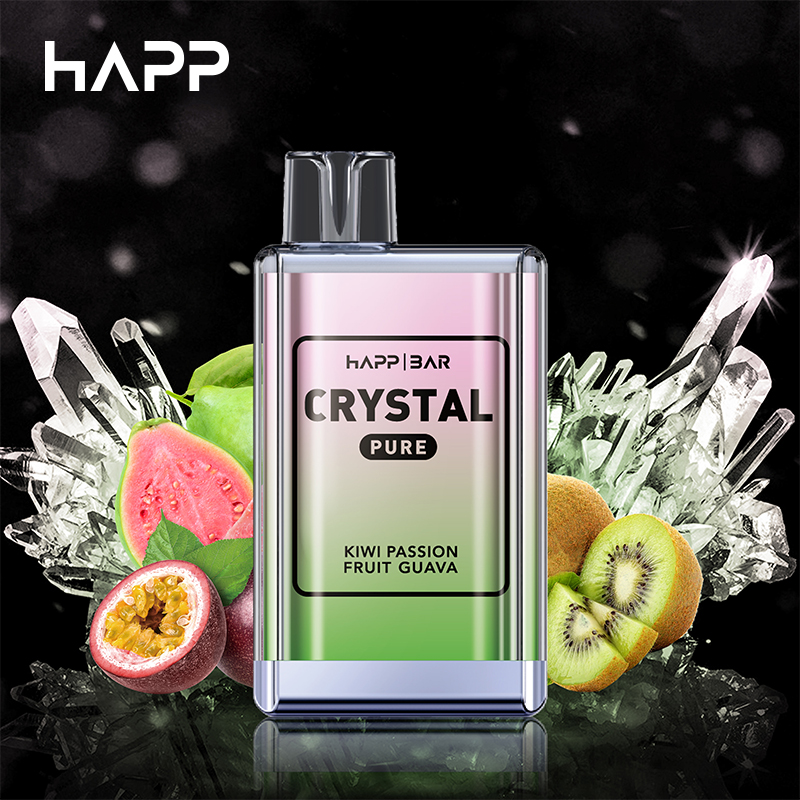 Original HAPP BAR 6k/9k Puff Vape Descartável 6000/9000 Puffs E-Cigarette Box Pod Pen 2%/3%/5% Sal Disponível Sabores de Frutas Vaporizador Vapes