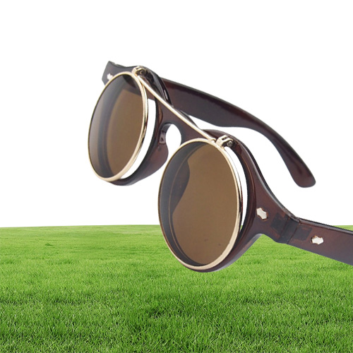 ALOZ MICC Солнцезащитные очки в стиле стимпанк Круглые брендовые дизайнерские паровые панк-металлические женские солнцезащитные очки Мужские солнцезащитные очки в стиле ретро CIRCLE UV400 A1969822157