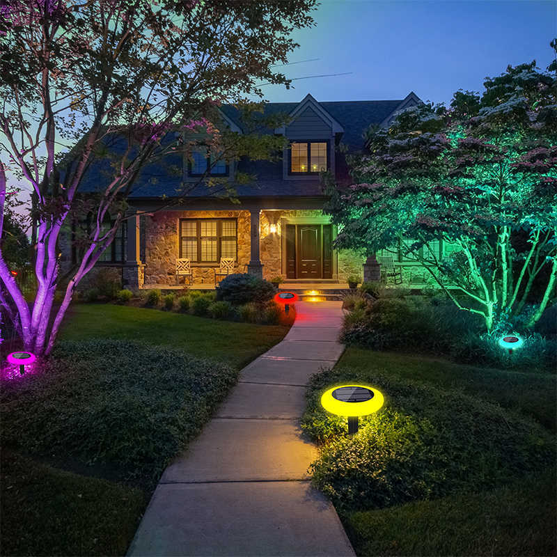 nieuwe verlichting 7 kleuren veranderen zonne-tuin licht buiten zonne-licht waterdichte kleurrijke landschap licht met afstandsbediening zwembad decoratie P230403