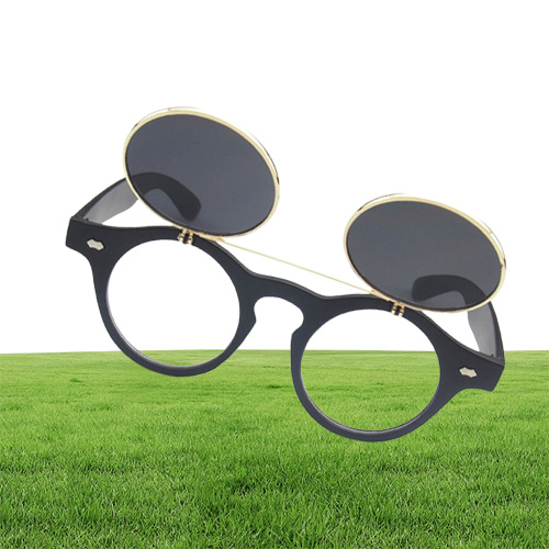 Aloz micc steampunk güneş gözlükleri yuvarlak branddesigner buhar punk metal kadın güneş gözlüğü erkekler retro daire güneş gözlüğü UV400 A1962606114