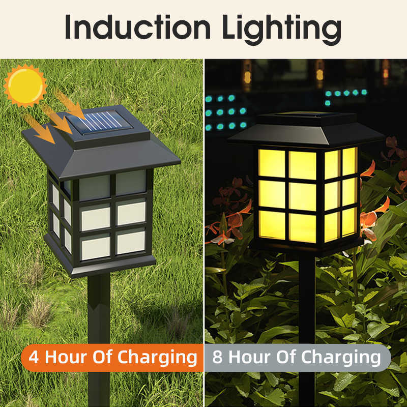 Novelbelysning LED Solar Pathway Lamp Waterproof Outdoor Lawn Light Garden Patio Decor Landscape Energy Lighting Forwalkway Yard LED Solar Lamp P230403