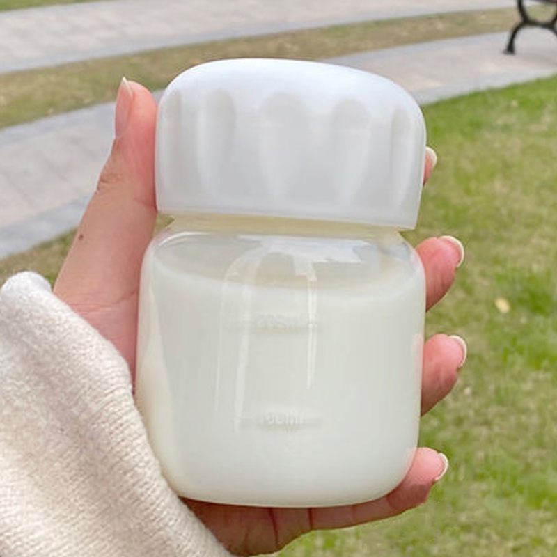 Mini hittebestendige melkbeker met gegradueerd transparant glas Waterbeker Sapdrankbeker Kinderen Studenten Cadeau Watermok Mini Taza De Leche Resistente Al Calor