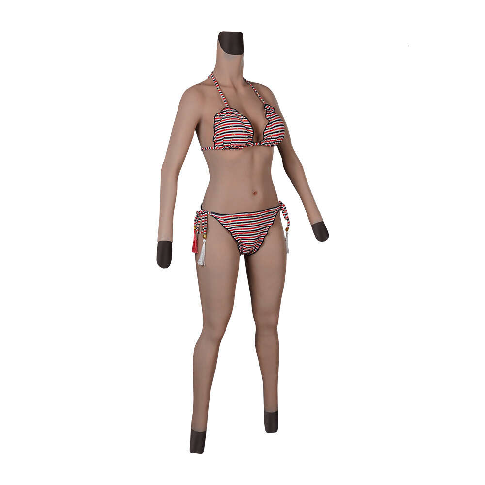 Trajes de catsuit c cup bodysuit completo formas de mama de silicone realista falso vagin boob tit busto peito para crossdresser