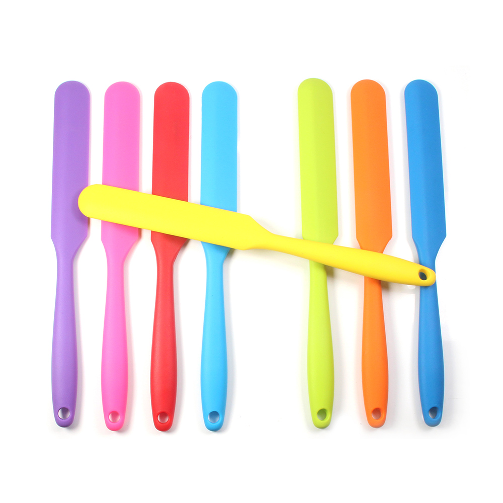 Spatule en silicone pour outils de gâteau, spatule fine antiadhésive flexible résistante à la chaleur, idéale pour les bocaux, mélangeurs et plus 24,2 cm