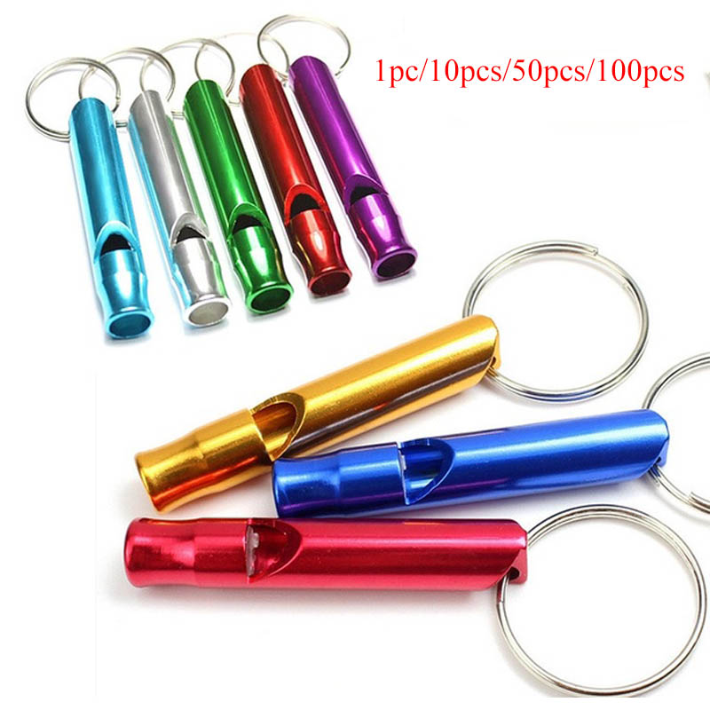 Outdoor Gadgets 1/3/10pcs Multifunctional Aluminum Emergency Survival Whistle Keychain For Camping Hiking Outdoor Tools Training whistle