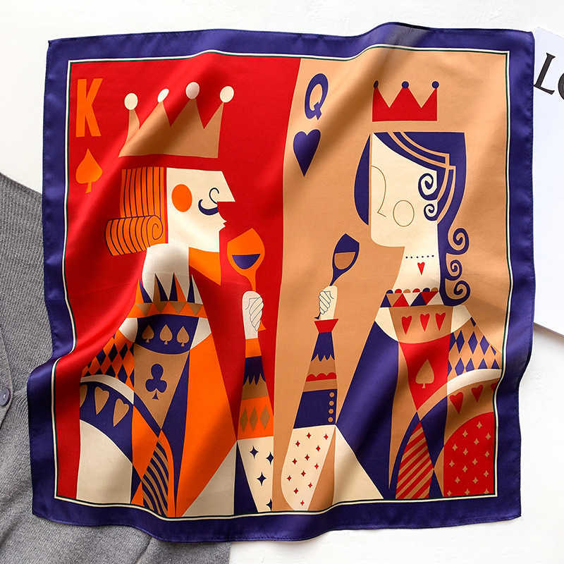 Sarongs Silk Square Scarf Women Real Luxury Brand Horse Print Neckerchief Female Hair Hand Bag Wrist Foualrd Scarves Bandana P230403