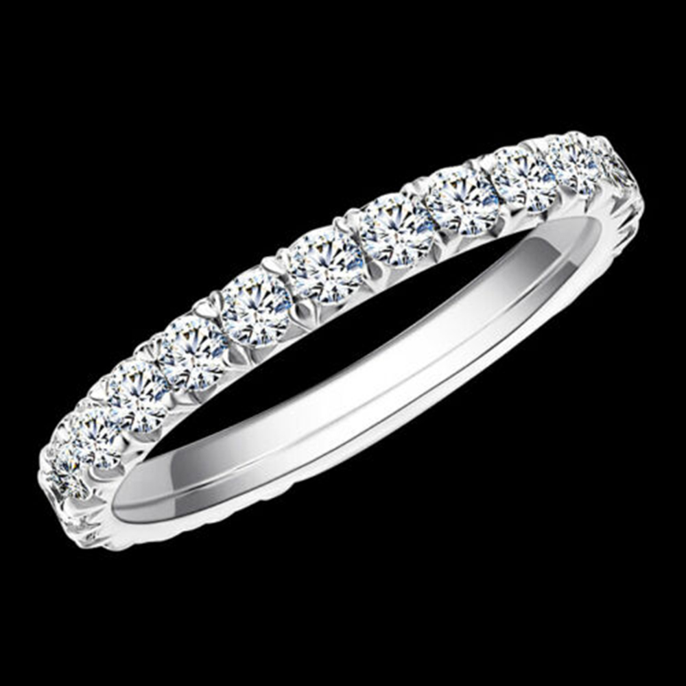 Solitaire Ring AEW S925 Silver 1.8mm DF Color Wedding Band Ring for Women Ladies Ring 230403