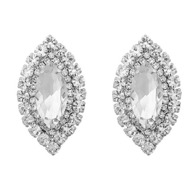 New pattern Multicolor Oversized Rhinestone Stud Earrings Jewelry for Women Crystal Geometric Earrings Accessories