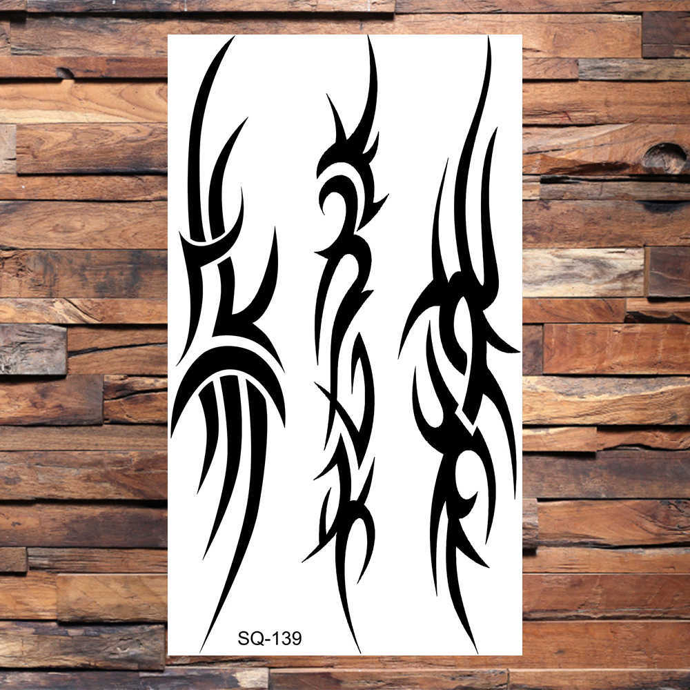 tatuagens temporárias dragão preto tatuagens temporárias para homens homens escorpião realista thorns totem tattoo sticker braço de volta tatoos tatoos corpora arte tribal z0403