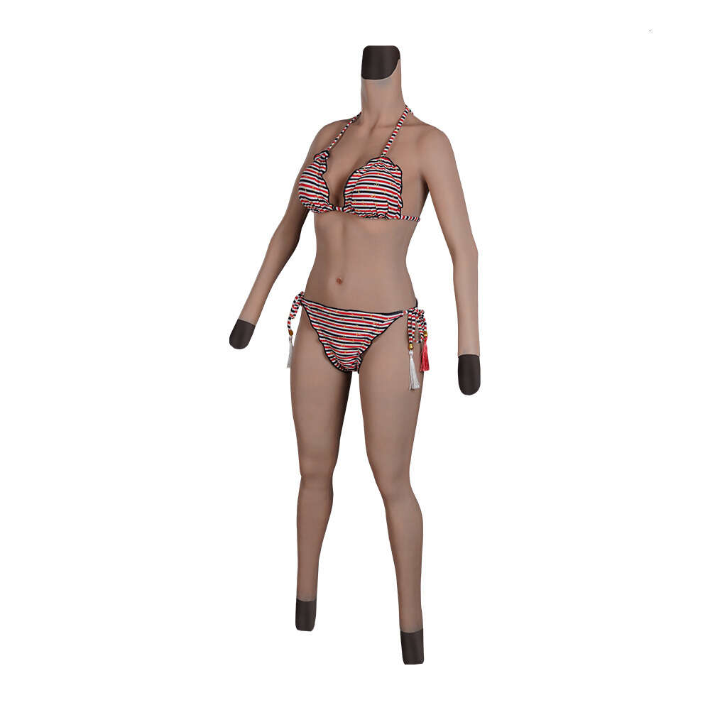 Trajes de catsuit c cup bodysuit completo formas de mama de silicone realista falso vagin boob tit busto peito para crossdresser