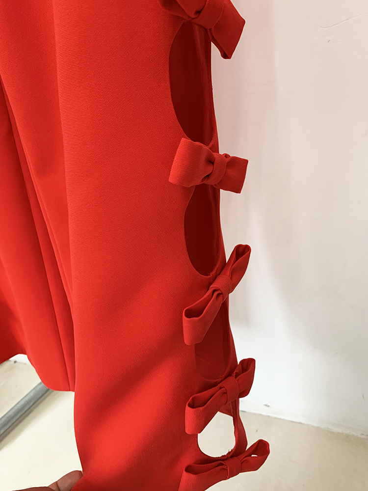 1028 XXL 2023 Milan Style Autumn Märke Samma stil Två stycken Set Crew Neck Red Flora Print Long Pants Empire Long Sleeve Womens kläder 20230520