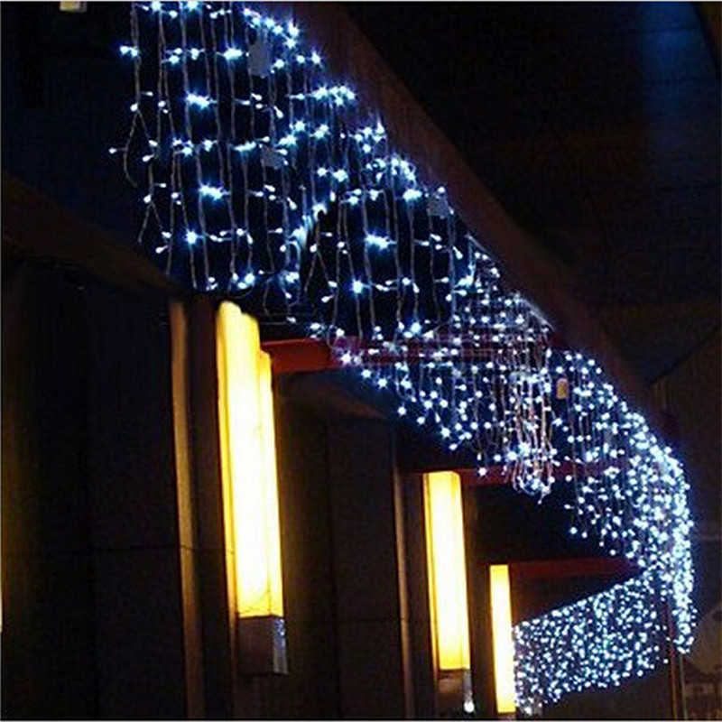 Luzes solares iluminadas Luzes de 6m Largura canero 0,5m Christmas Garland Light String para Eaves Garden House Decoração ao ar livre P230403