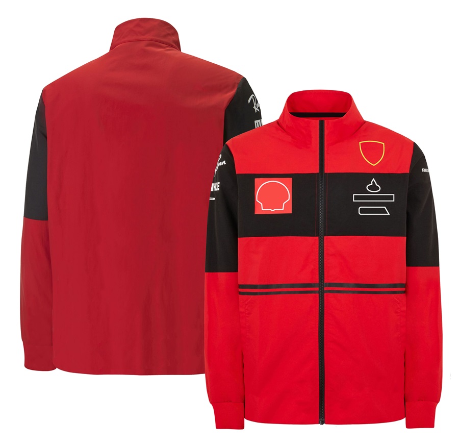 2022-2023 F1 Team Hoodie-jack Formule 1 Racing Windjack voor heren Lente en herfst Fahion Winddicht jack met capuchon Kapmantel