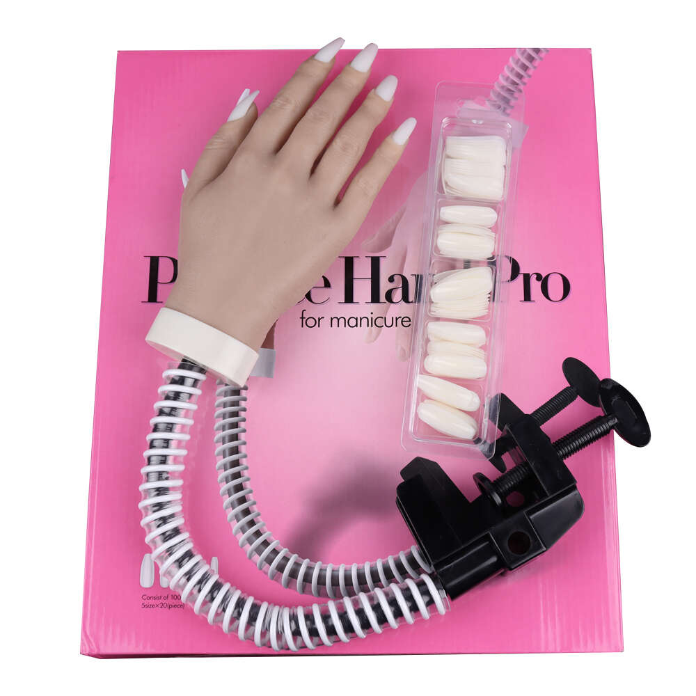 Costumes Catsuit en Silicone avec Clip et mise à niveau des ongles pour la pratique du Nail Art, fausses mains, main droite