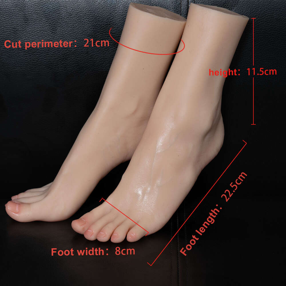 CATSUPT Kostymer 1st höger eller vänster Kvinna 3D Flexibel 1: 1 Vuxen Mannequin Fake Foot Hud Texture Shoes Display Model